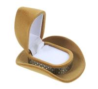 Zerodeko Boîte à Bijoux Floquée Chapeau à Couvercle Aimanté Coffret Cadeau Romantique pour Bague et Collier