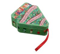 Zerodeko Boîte à Bonbons de Noël en Fer 1 Pièce de Sapin Boîte à Biscuits Festive pour Chocolats et Friandises Contenant Métallique Décoratif pour Présents et Fêtes