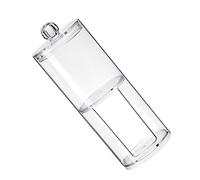 Zerodeko Boîte à Cotons-tiges Transparente avec Couvercle Double Compartiment pour Rangement De Cure-Dents Organisateur De Bureau pour Petits Objets