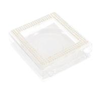 Zerodeko Boîte à Faux Cils Transparente Strass Format Compact Support Rond Inclus Rangement Portable pour Faux Cils pour Voyage et Usage Quotidien Organisateur de Plateau Pratique et Léger