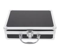 Zerodeko Boîte à Outils en Alliage D'aluminium Noire, Mallette Portable | Ouverture et Fermeture Faciles, Poignée Intégrée, Usage Maison et Voyage D'affaires, Structure Abs et Mdf