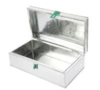 Zerodeko Boîte à Outils en Tôle de Fer 28 X 16 X 9 Cm Serrure Boîte de Rangement Portable Antirouille Sécurisée pour Outils et Documents Usage Maison et Couleur