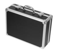 Zerodeko Boîte à Outils Multifonction en Alliage D'aluminium Noir Petit Format, Étui Rigide Léger Serrure à Code, Mallette de Rangement Portable pour Cartes Son et Appareils Électroniques,