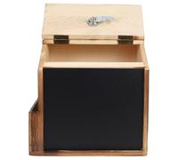 Zerodeko Boîte à Suggestions en Bois Verrouillable avec Serrure, Montage Mural Facile, Boîte à Donations pour Pourboires et Votes Les Restaurants, Installation avec Vis