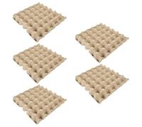 Zerodeko Boîte à Œufs en Pâte à Papier Naturel pour 30 Œufs 5×6 Compartiments Réutilisable et Résistant aux Chocs Organise et Protège au Réfrigérateur