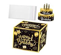 Zerodeko Boîte Anniversaire à Tirage pour Fête Boîte Cadeau Originale pour Cash Décoration Surprenante pour Anniversaire Joyeux