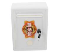 Zerodeko Boîte Aux Lettres Murale Verrouillable Étanche Blanc Protection Sécurisée pour Courrier Collecte Suggestions et Dons Rangement Extérieur Polyvalent pour Maison et Bureau