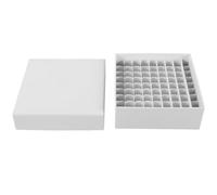 Zerodeko Boîte Cryogénique 1,8-2 Ml en Papier Blanc 81 Cases Couvercle Rabattable, Solide et Facilitant la Gestion en Laboratoires pour Tubes à Microcentrifuger