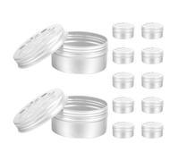 Zerodeko Boîte D’entraînement Olfactif 60 ML en Aluminium 12 Pièces | Couvercle Perforé, Format Portable Argenté, pour Friandises Canines, Exercices Extérieurs et Dressage Quotidien