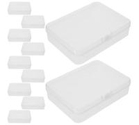 Zerodeko Boîte de Crayons Empilable Transparente 24 Pièces en Plastique 114 X 84 CM avec Couvercle Rangement Compact pour Fournitures Scolaires et Coffret Crayon Étui Réutilisable pour