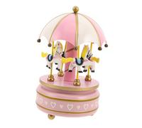 Zerodeko Boîte De Musique Rotative en Bois Classic Carousel Music Box Rétro Boîte À Musique De Musique Retro Boîte À Musique Décorative pour Décor De Bureau