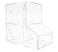 Zerodeko Boîte de rangement pour dosettes de lessive, support en acrylique | Boîte transparente en plastique pour rangement mural, salle de bain, évier, éponge à dosettes lave-vaisselle, etc. Idéale