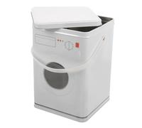 Zerodeko Boîte de rangement pour poudre à linge, boîte de rangement pour poudre à lessive, organisateur de salle de bain, boîte à savon, boîte à lessive en métal, blanc, vêtements, perles parfumées