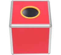 Zerodeko Boîte de Tombola Lisse Multifonctionnelle Rouge en Alliage D'aluminium et Acrylique Solide et Pratique, pour Jeux et Sollicitations de Dons