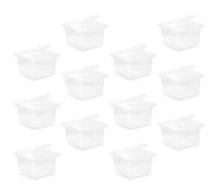Zerodeko Boîte Transparente pour Reptiles en Plastique Blanc 12 Pièces Trous Respirants, Cage Professionnelle Adaptée aux Grenouilles et Petites Tortues pour Usage Domestique
