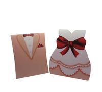 Zerodeko Boîtes à Bonbons Mariage en Papier Rose Réutilisables, 100 Pièces, Formes Robe et Smoking, pour Collections et Présents de Mariage