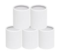 Zerodeko Boîtes en Carton Rondes pour Bouquets de Fleurs, Seaux Miniatures Réutilisables et Portables en Papier Blanc, pour Occasions Spéciales et Présents