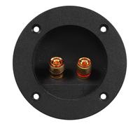 Zerodeko Boîtier de Haut Parleur Rond Bornier à Pression Cuivre Pur Connecteur Câble pour Enceintes Stéréo et Subwoofer Installation Rapide et Compatible DIY