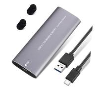 Zerodeko Boîtier Disque Dur SSD Portable M2 Ngff Nvme Double Standard, Alliage Aluminium, USB Type-c 3.1, Petit Format Léger avec Câble de Données, Transfert Rapide pour Bureau et Usage