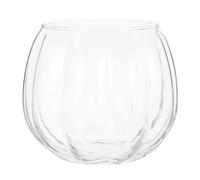 Zerodeko Bol à dessert en verre en forme de citrouille, pot transparent | Gobelets résistants pour boissons chaudes/froides, décoration d'Halloween pour la maison et service de café, coupes à