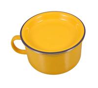 Zerodeko Bol à Nouilles Ramen Vintage Émaillé avec Couvercle et Anse Bol à Soupe et Service Capacité pour Nouilles Instantanées Fruits Salades Set Décoratif pour Maison et Restaurant