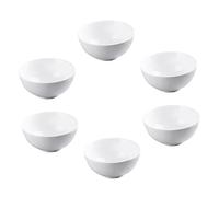 Zerodeko Bol à Riz En Porcelaine Blanche Lot De 6 10 Cm Récipient à Salade De Fruits Ustensiles De Service Dîners De Famille Stockage Des Aliments