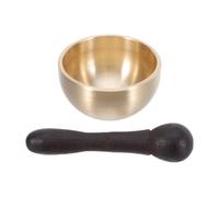 Zerodeko Bol Chantant et Exercice de Concentration avec Maillet en Bois en Laiton Léger et Pratiques Spirituelles, Outil Simple pour Relaxation
