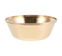 Zerodeko Bol d'offrande de Bouddha en cuivre : bol décoratif rond or 9,9 x 4 cm pour, culte bouddhiste tibétain et décoration de bureau
