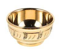 Zerodeko Bol en Cuivre 30ml, Sculpté à Main pour Rituels | Bol D'offrandes D'eau, Usage pour Lait Thé et Cristaux, Finition Or, Prise Ergonomique