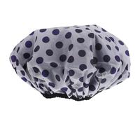 Zerodeko Bonnet de Doublé de Satin, Bonnet de Réutilisable, Grand, Pourpre, Motif à Pois, Antidérapant, pour Femmes, pour Cheveux Longs, Bain