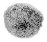 Zerodeko Bonnette Noire Micro et en Anti-vent Fourrure Artificielle Lavable Bloquant la Salive, Housse de Protection Pratique pour Usage Extérieur