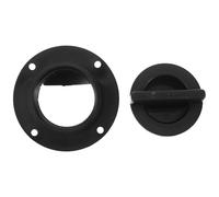 Zerodeko Bouchon de Vidange Bateau Petit Modèle Noir en Plastique Vanne de Dalot Encastrée Clapet Anti-Retour Accessoire de Dalage pour Yacht Kayak et Embarcations Vidange Rapide et