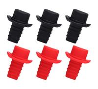 Zerodeko Bouchons en Silicone Étanchéité Renforcée Décoration Classique Lot de 6 pour Bouteilles de Vin et Vinaigre pour Décorations de Mariage et Repas en Plein Air