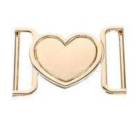 Zerodeko Boucle à Bascule en Métal Cœur Or Élégante Facile à Ouvrir et Assortir pour Manteaux et Pulls Lors D'occasions de Loisirs