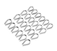 Zerodeko Boucles de Gréement en Acier Inoxydable 24pcs, Résistantes à L'abrasion, Polyvalentes pour Cordes et Câbles, pour Sports Extrêmes et Teambuilding