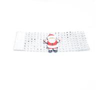 Zerodeko Boucles de Serviette Ambiance Joyeuse de Noël de Noël 12pcs en Plastique Argenté pour Décoration Festive de Table à Dîner