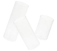 Zerodeko Bougeoirs Cylindriques pour Décoration Romantique Résistants Vent Design Simple Lot de 3 en Verre Transparent et Ambiance Chaleureuse