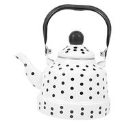 Zerodeko Bouilloire en émail - Bouilloire à thé pour cuisinière - Théière à thé - Bouilloire à thé - Bouilloire à thé en émail vintage - Blanc