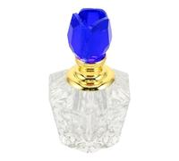 Zerodeko Bouteille de Parfum Bleu de Rose Rechargeable en Cristal Artificiel Décorative et Élégante, Capacité 0,17oz, pour Chambre ou Mariage