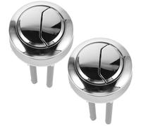 Zerodeko Bouton-poussoir de Chasse D'eau Double Pression 48×57 Mm, Lot de 2 Pièces, Accessoires pour Réservoir de Toilettes Domestiques, Pièce de Rechange pour Mécanisme de Chasse,