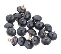 Zerodeko Boutons Champignon Bombés 20 Pcs 10 MM Noir avec Tige Métal Boutons Demi-Dôme en Résine pour Loisirs Créatifs Couture Vêtements Robes de Mariée Bijoux Décoration DIY