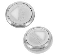 Zerodeko Boutons D'ascenseur Ronds et en Acier Inoxydable avec Braille, 2pcs Sécurité Assurée Application Polyvalente pour Ascenseurs de Fret