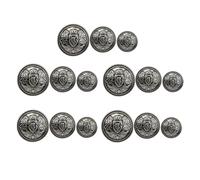 Zerodeko Boutons Métalliques Remplacement pour Manteaux et Lot de 30 Ronds en Alliage de Zinc Style Rétro Couture Élégante et Créative pour Vêtements
