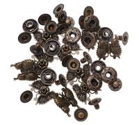 Zerodeko Boutons Pression Simples à Fixer et Résistants la Rouille en Alliage de Zinc Ensemble de 10 Couleur Bronze Rétro pour Couture et Accessoires de Paquet
