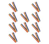 Zerodeko Bracelet de Fête Arc-en-ciel 10 Pièces en Toile et Alliage | Design Tissé Créatif, Style Élégant et Noble, pour Anniversaire et Célébration D’anniversaire