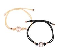 Zerodeko Bracelets pour Relations à Distance Technologie Tactile et Vibration, en Alliage Tressé Confortable, Ajustables pour Occasions Spéciales et Fiançailles