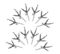 Zerodeko Breloques Argentées de Griffe D'oiseau en Alliage de Zinc 50 Pièces Rétro Accessoires Robustes et Polyvalents et Bijoux DIY Réparation D'ornements D'oiseaux