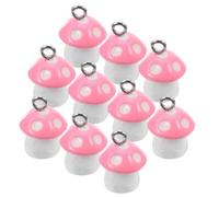 Zerodeko Breloques Champignon en Résine Accessoires DIY 10pcs Charms Mignons pour Fabrication de Bijoux pour Bracelets et Décorations pour Bracelets et Chevilles