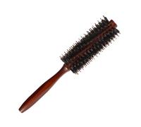 Zerodeko Brosse à Cheveux Ronde en Poils de Sanglier et Nylon Taille Moyenne pour Brushing et Bouclage Femmes Cheveux Bouclés avec Manche en Bois Usage Quotidien Couleur Aléatoire