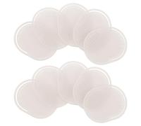 Zerodeko Brosse à Shampoing en Plastique Souple Ovale 10 Pièces Blanche Nettoyage Profond et Exfoliation du Cuir Chevelu, Design Moderne et Ergonomique Voyage